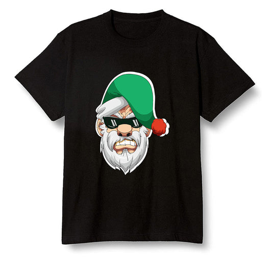 Pop Colour AJ1 High OG Lucky Green - Gangster Santa - Black Men T-shirt