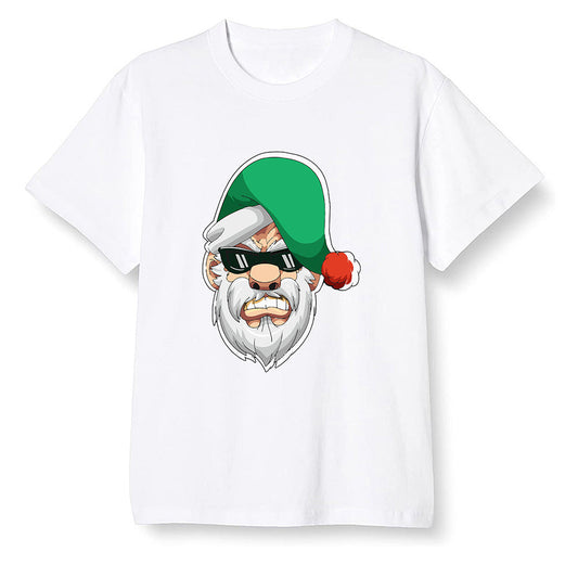 Pop Colour AJ1 High OG Lucky Green - Gangster Santa - White Men T-shirt