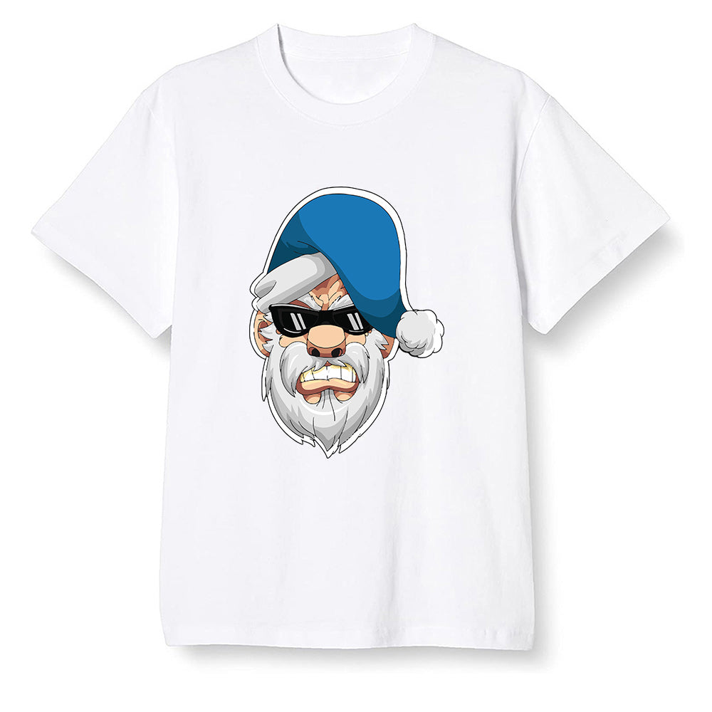 Pop Colour AJ1 High OG SP Fragment Design X Travis Scott - Gangster Santa - White Men T-shirt