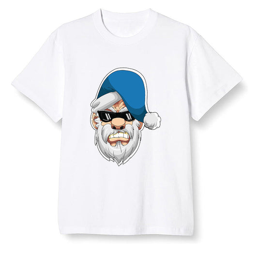 Pop Colour AJ1 High OG SP Fragment Design X Travis Scott - Gangster Santa - White Men T-shirt