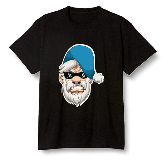 Pop Colour AJ1 Low Travis Scott X Fragment - Gangster Santa - Black Men T-shirt