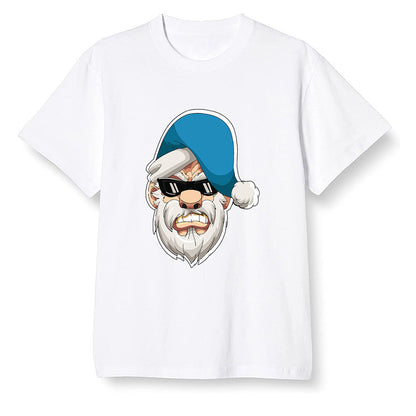 Pop Colour AJ1 Low Travis Scott X Fragment - Gangster Santa - White Men T-shirt
