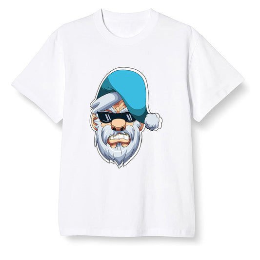 Pop Colour AJ13 Retro Obsidian Powder Blue - Gangster Santa - White Men T-shirt