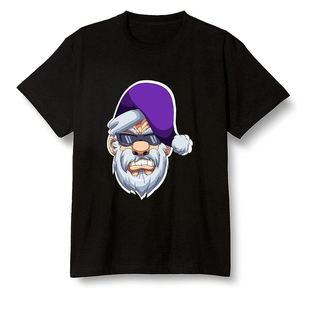 Pop Colour AJ13 Retro Court Purple - Gangster Santa - Black Men T-shirt