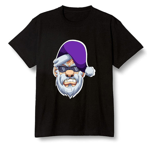 Pop Colour AJ13 Retro Court Purple - Gangster Santa - Black Men T-shirt