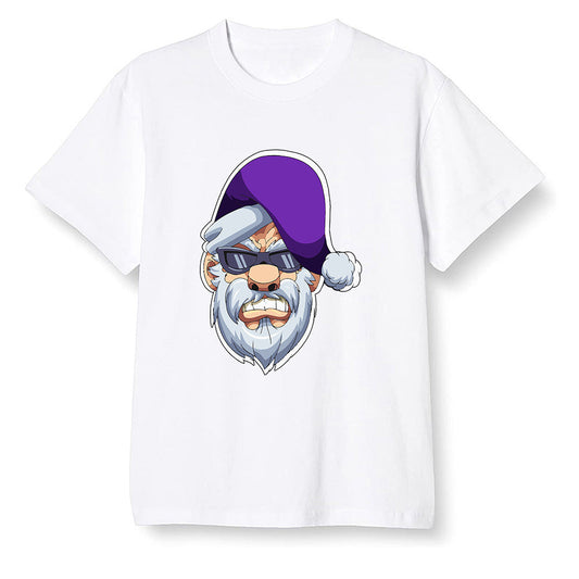 Pop Colour AJ13 Retro Court Purple - Gangster Santa - White Men T-shirt