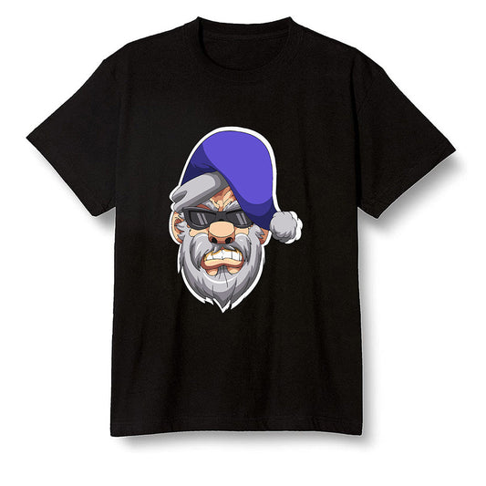 Pop Colour AJ6 Retro Ltr Flint - Gangster Santa - Black Men T-shirt