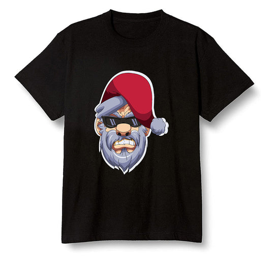 Pop Colour AJ6 Retro 'Doernbecher' 2019 Midnight Navy/White-Varsity Red-Metallic Gold - Gangster Santa - Black Men T-shirt