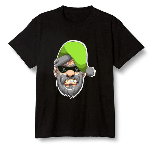 Pop Colour AJ6 Retro Electric Green - Gangster Santa - Black Men T-shirt