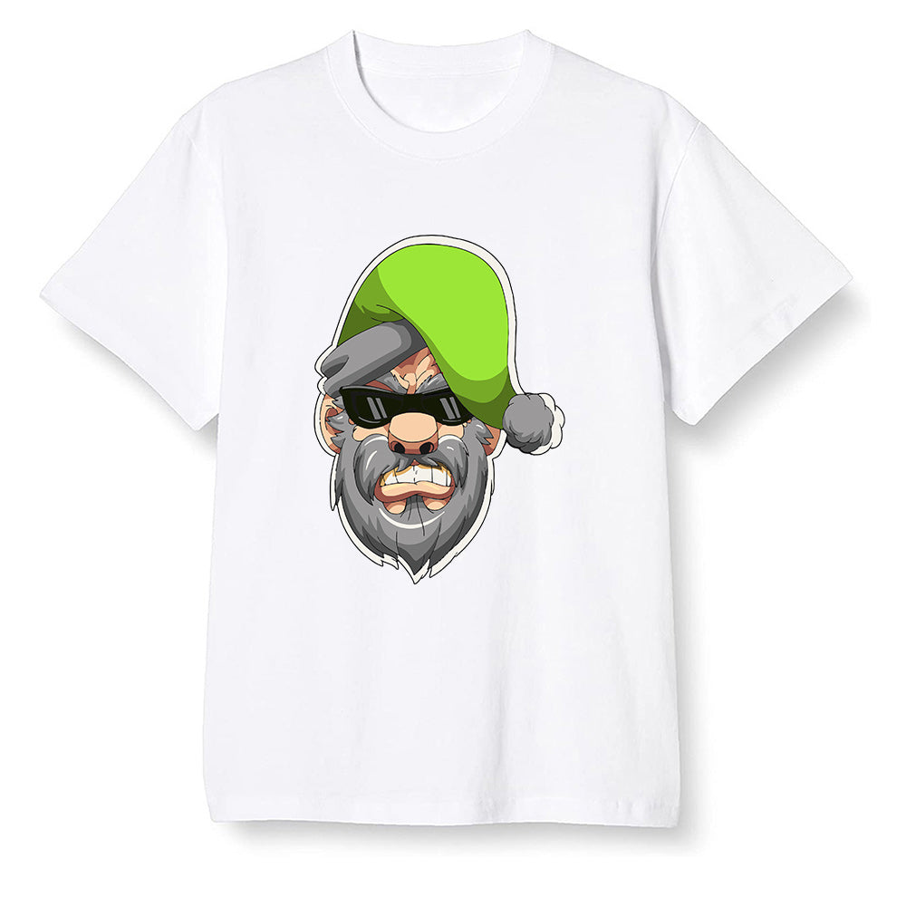 Pop Colour AJ6 Retro Electric Green - Gangster Santa - White Men T-shirt