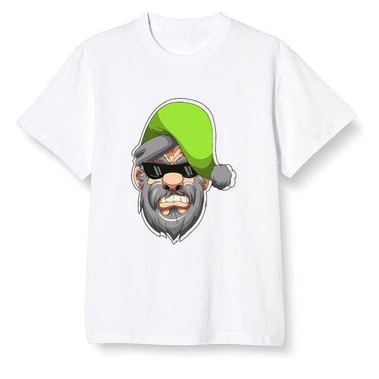 Pop Colour AJ6 Retro Electric Green - Gangster Santa - White Men T-shirt