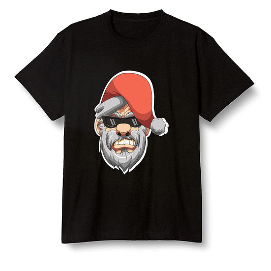 Pop Colour AJ6 Retro Psg Iron Grey Infrared - Gangster Santa - Black Men T-shirt