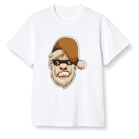 Pop Colour AJ6 Retro SP Travis Scott British Khaki - Gangster Santa - White Men T-shirt