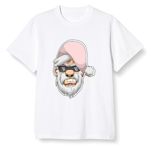 Pop Colour AJ6 Retro Gold Hoops - Gangster Santa - White Men T-shirt