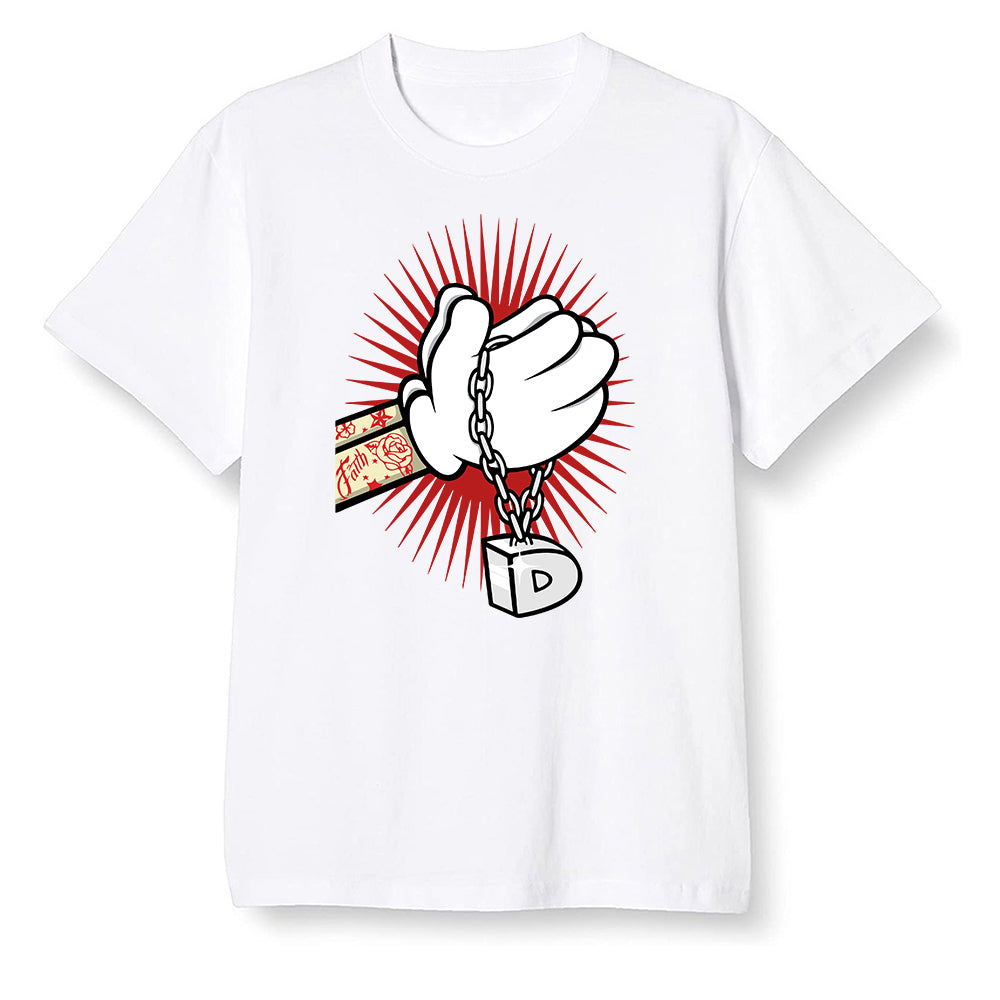 Pop Colour AJ1 Low Black Toe - Greed  - White Men T-shirt