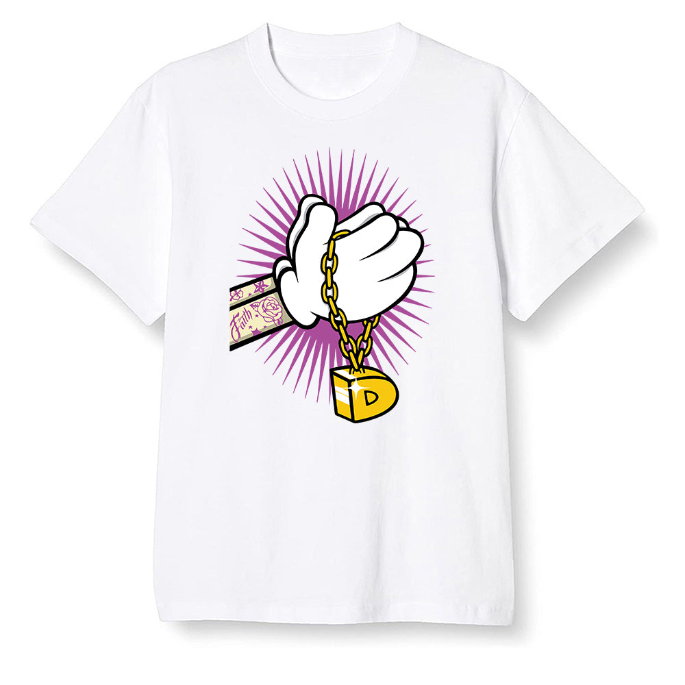 Pop Colour AJ1 Retro High OG Brotherhood - Greed  - White Men T-shirt