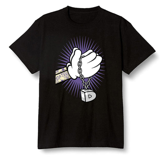 Pop Colour AJ1 High OG Court Purple - Greed  - Black Men T-shirt