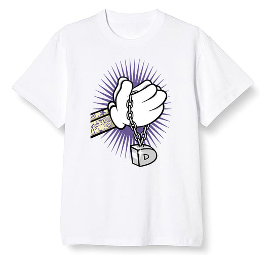 Pop Colour AJ1 High OG Court Purple - Greed  - White Men T-shirt
