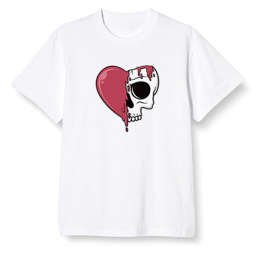 Pop Colour AJ13 Retro HE Got Game - Heart melting skull - White Men T-shirt