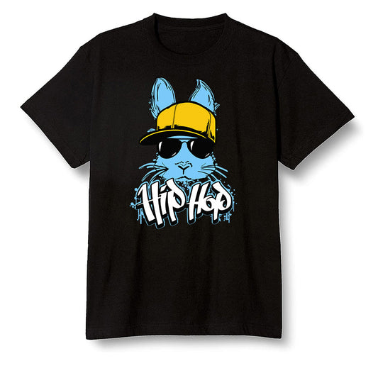 Pop Colour AJ1 Retro Low 'West Coast' White/Varsity Maize-University Blue - Hip Hop bunny - Black Men T-shirt