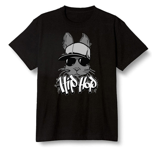 Pop Colour AJ1 Low 'Triple Black' Black - Hip Hop bunny - Black Men T-shirt