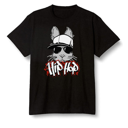 Pop Colour AJ1 Low GS Light Smoke Grey - Hip Hop bunny - Black Men T-shirt
