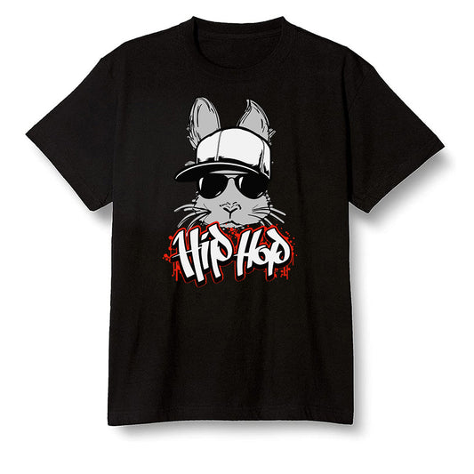 Pop Colour AJ1 Low GS Light Smoke Grey - Hip Hop bunny - Black Men T-shirt