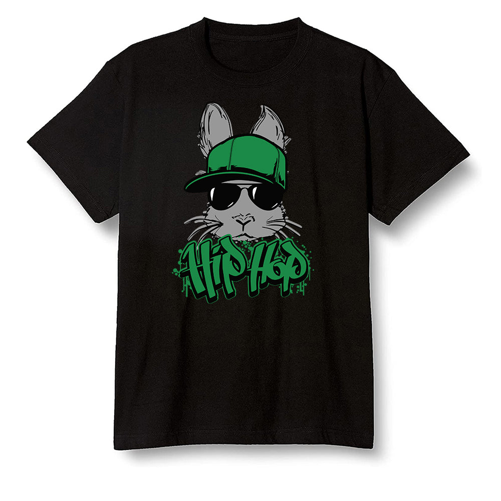 Pop Colour AJ1 Retro High OG Pine Green J10456 - Hip Hop bunny - Black Men T-shirt