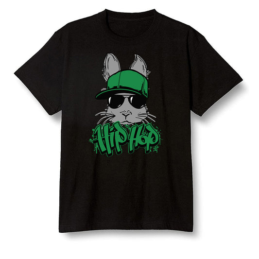 Pop Colour AJ1 Retro High OG Pine Green J10456 - Hip Hop bunny - Black Men T-shirt
