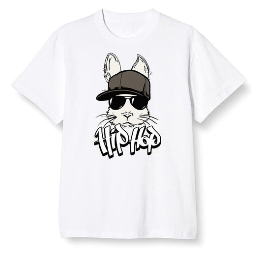 Pop Colour AJ1 Retro High Dark Mocha - Hip Hop bunny - White Men T-shirt