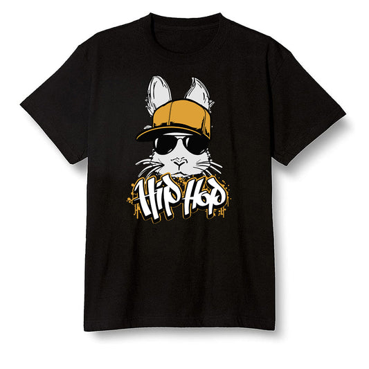 Pop Colour AJ1 Retro High OG Yellow Ochre - Hip Hop bunny - Black Men T-shirt