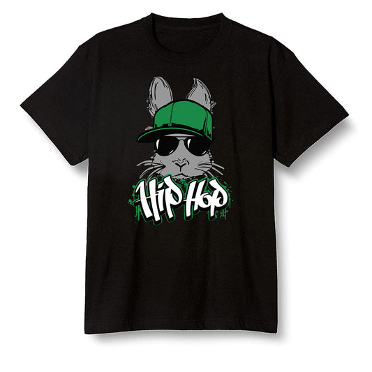 Pop Colour AJ1 Retro High OG Pine Green J10443 - Hip Hop bunny - Black Men T-shirt