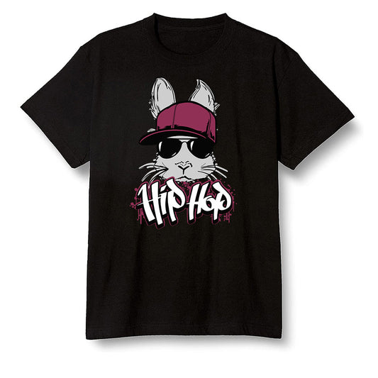 Pop Colour AJ1 Retro High OG Bordeaux - Hip Hop bunny - Black Men T-shirt