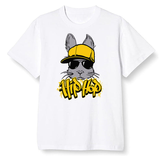 Pop Colour AJ1 Retro High OG Pollen - Hip Hop bunny - White Men T-shirt