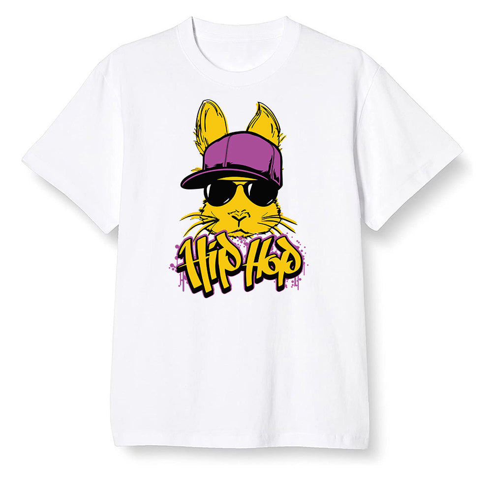 Pop Colour AJ1 Retro High OG Brotherhood - Hip Hop bunny - White Men T-shirt