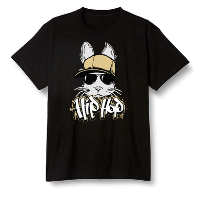 Pop Colour AJ1 Retro High OG NRG Gold TOE - Hip Hop bunny - Black Men T-shirt