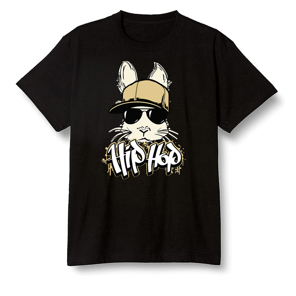 Pop Colour AJ1 Retro Hi Prm Mushroom - Hip Hop bunny - Black Men T-shirt