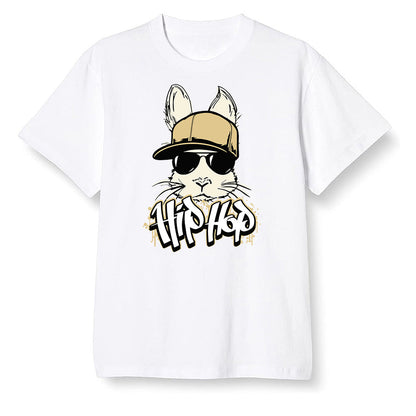 Pop Colour AJ1 Retro Hi Prm Mushroom - Hip Hop bunny - White Men T-shirt