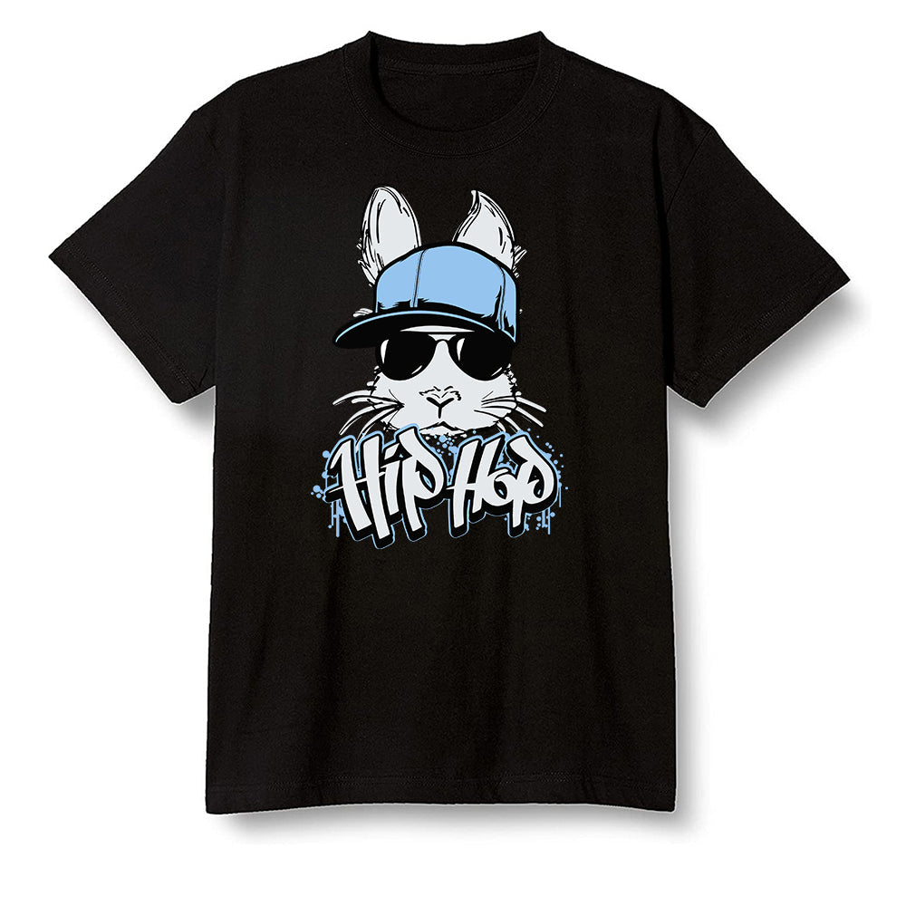 Pop Colour AJ1 NRG Joint Model - White - Hip Hop bunny - Black Men T-shirt