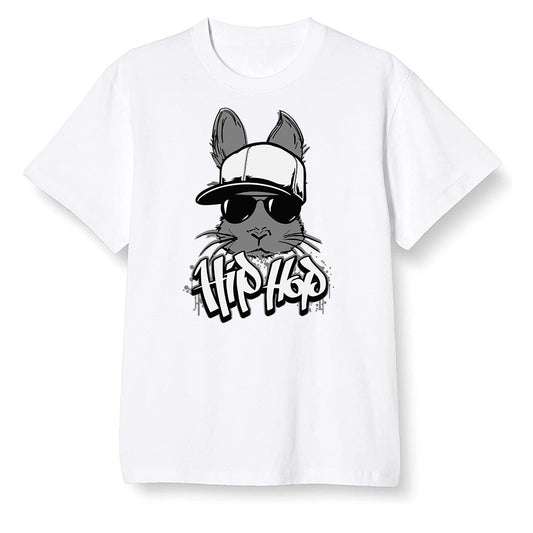 Pop Colour AJ1 High OG Silver TOE - Hip Hop bunny - White Men T-shirt