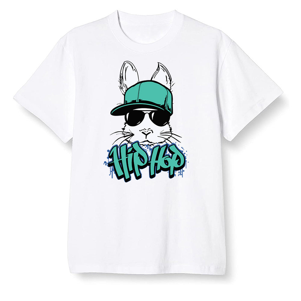 Pop Colour AJ1 High OG TIE DYE - Hip Hop bunny - White Men T-shirt