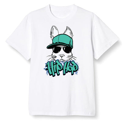 Pop Colour AJ1 High OG TIE DYE - Hip Hop bunny - White Men T-shirt