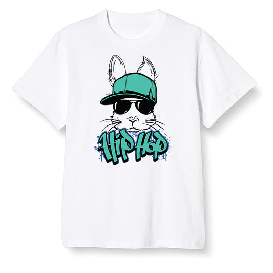 Pop Colour AJ1 High OG TIE DYE - Hip Hop bunny - White Men T-shirt