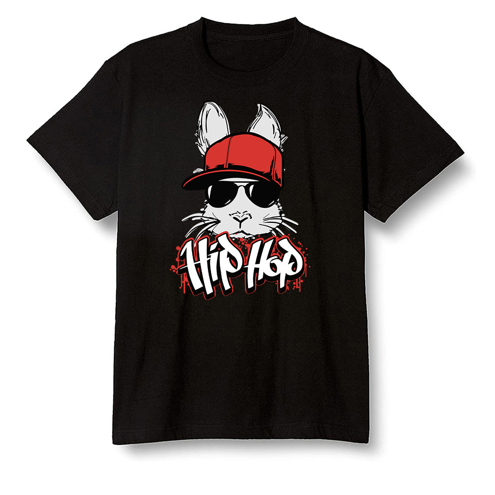 Pop Colour AJ1 High OG Satin Snake Chicago - Hip Hop bunny - Black Men T-shirt