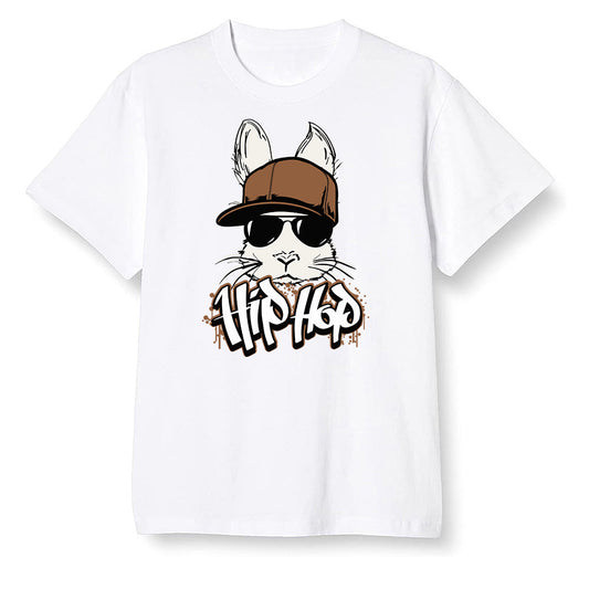 Pop Colour AJ1 High OG TS SP Travis Scott - Mocha - Hip Hop bunny - White Men T-shirt