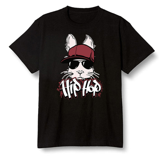 Pop Colour AJ1 Retro High OG SP White/Royal/Varsity Red/Black - Hip Hop bunny - Black Men T-shirt