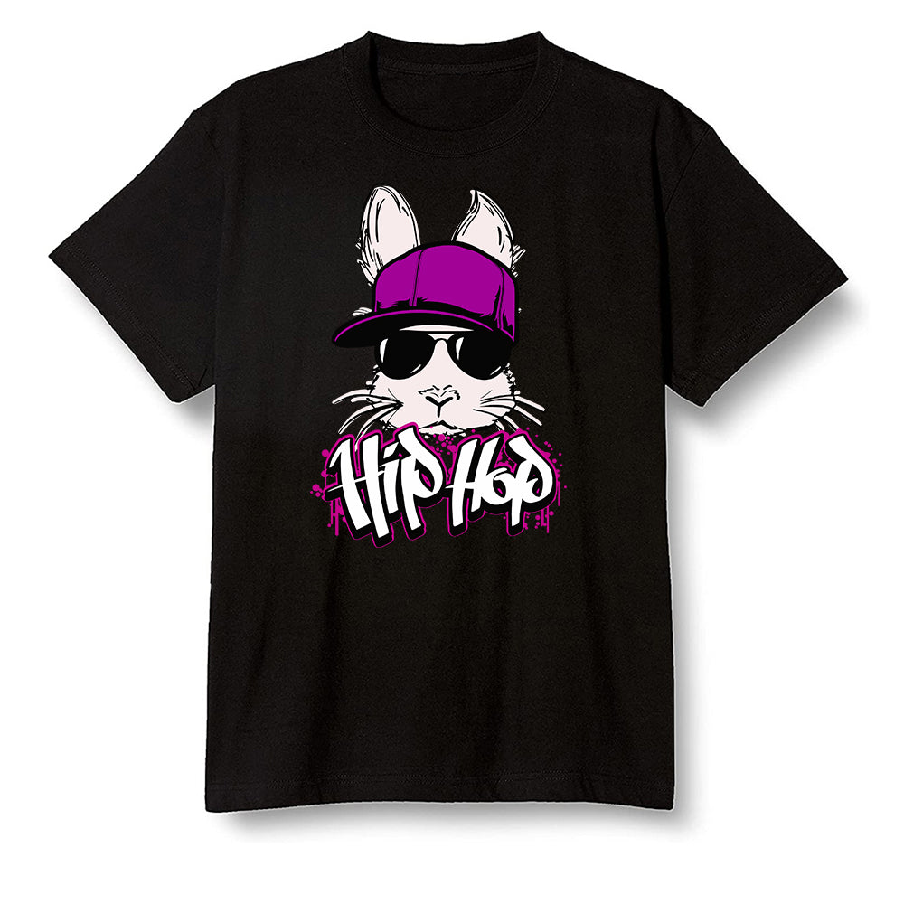 Pop Colour AJ1 Zoom Cmft Psg - Hip Hop bunny - Black Men T-shirt