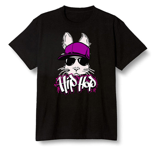 Pop Colour AJ1 Zoom Cmft Psg - Hip Hop bunny - Black Men T-shirt