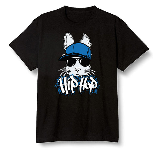 Pop Colour AJ1 High OG SP Fragment Design X Travis Scott - Hip Hop bunny - Black Men T-shirt