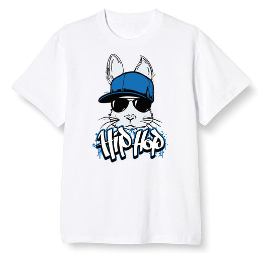 Pop Colour AJ1 High OG SP Fragment Design X Travis Scott - Hip Hop bunny - White Men T-shirt